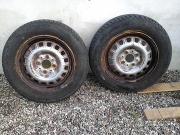 N.2 cerchi in ferro FIAT R13 foratura 4x98 + gomme