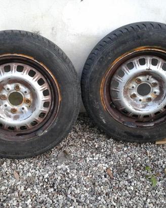 N.2 cerchi in ferro FIAT R13 foratura 4x98 + gomme