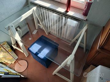 scrivania in cristallo 