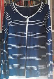 Cardigan blu viscosa XL