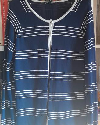 Cardigan blu viscosa XL