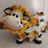 salvadanaio mucca ceramica