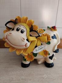 salvadanaio mucca ceramica