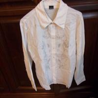 CAMICETTA BIANCA RICAMATA "LUISA VIOLA" taglia 42