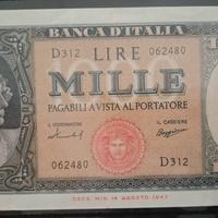 Splendida banconota da lire 1000