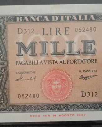 Splendida banconota da lire 1000