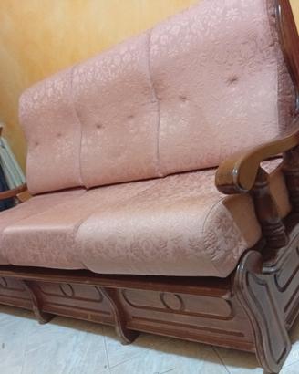 divano legno tre posti 