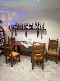 Tavolo in Legno Pino Russo