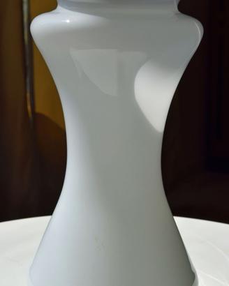Vaso in vetro bianco anni 1970_MANGIAROTTI