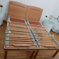 Letto matrim con 2 reti elettriche ortopediche