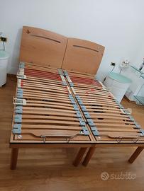 Letto matrim con 2 reti elettriche ortopediche