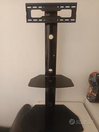 porta TV in vetro e metallo x appendere TV 