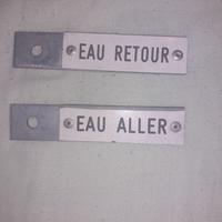 2 Targhe d'epoca in metallo Rubinetti - Idraulica