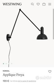 Lampada da parete Nordal Freya - nera