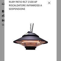 Riscaldatore infrarossi a sospensione RUBY PATIO R