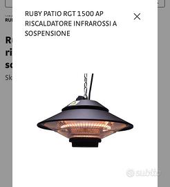 Riscaldatore infrarossi a sospensione RUBY PATIO R