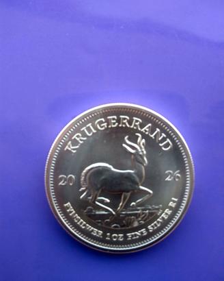Krugerrand 2026 - 1 oz. di puro argento 999.