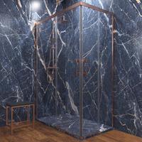 Box doccia angolare 80x90 cm rame opaco