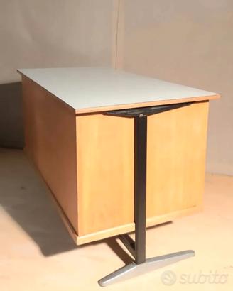 banco bancone cassa vintage design anni 70 legno 