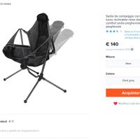 Sedia sdraio pieghevole