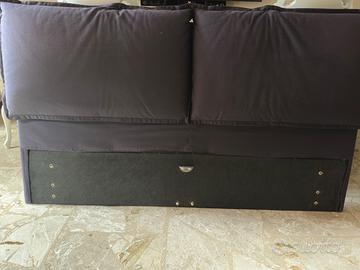 Letto contenitore matrimoniale Ikea gressvik nero