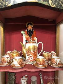 Set porcellane cinesi foglia oro tazzine the caffe