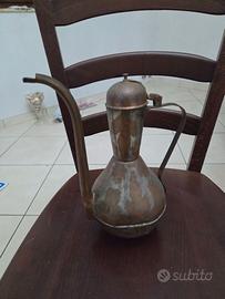 Oliera decorata in rame decorata