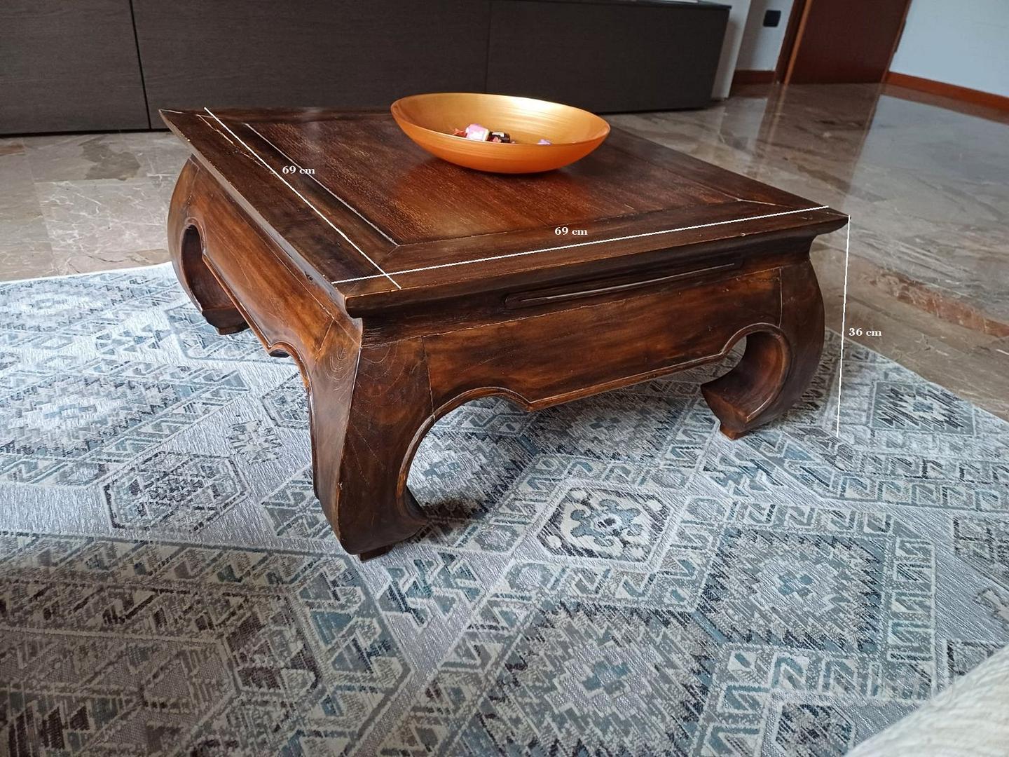 Tavolino da salotto quadrato in stile etnico Arredamento e