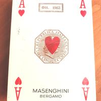  Carte da poker Masenghini Bergamo 1963 vintage 