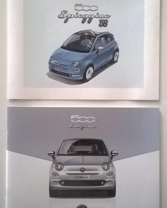 Coppia dépliant Fiat 500 Spiaggina 58 + Collezione