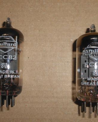 Valvole preamplificatrici Mullard ECC82