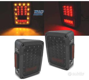 FANALI JEEP WRANGLER JK 07-18 A LED FUMÉ