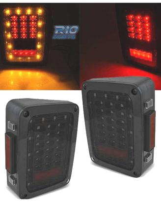 FANALI JEEP WRANGLER JK 07-18 A LED FUMÉ