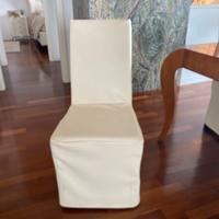 6 sedie in pelle - beige