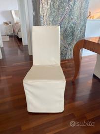 6 sedie in pelle - beige