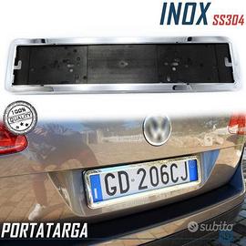 Portatarga Posteriore Cromato per Fiat Accaio Inox