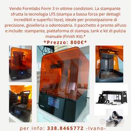 STAMPANTE 3D FORM3 + accessori
