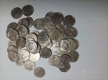 56 monete metalliche ultima edizione da lire 100