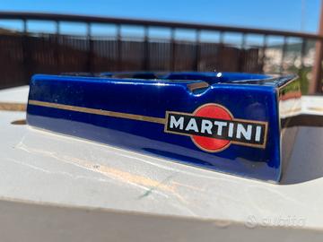 Posacenere Martini Vintage Blu Cobalto  anni70 4pz