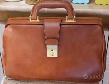 Borsa da medico vintage in pelle
