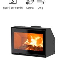Inserito a legna per camino aperto 