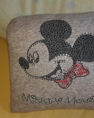Cuscino in maglia stampa topolino