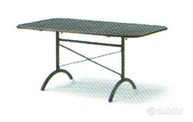 MWH Tavolo ribaltabile lamiera stirata 160x95 cm