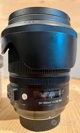 Sigma 24-105 ART f 4.0 OS per  Nikon + filtro