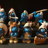 Lotto 8 Puffi serie Indiani Nativi Americani