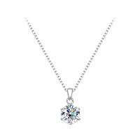 Collana Punto luce con diamante moissanite 1 ct.