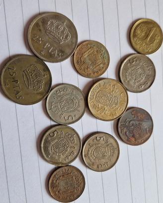 lotto di monete spagnole