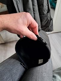 borsa bici da manubrio telaio pelle nera ceres ce