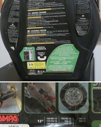 Fantastiche catene da neve raggio 13"-14"-15"