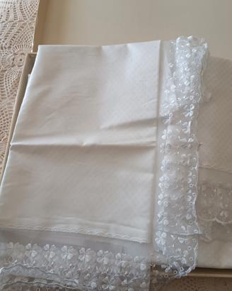  lenzuola matrimoniale nuovo con balza 